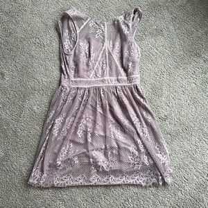 Pink Purple Lace Sun Dress
